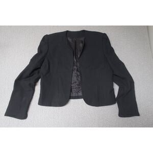 Davis Hayes wool cropped open blazer womens‎ size 14 black